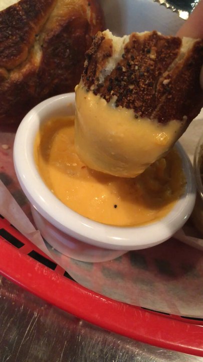 CraftHaus Brewery - Spent grain pretzels from Mad Baker, in beer cheese - Breweries Near Me - Henderson, Nevada