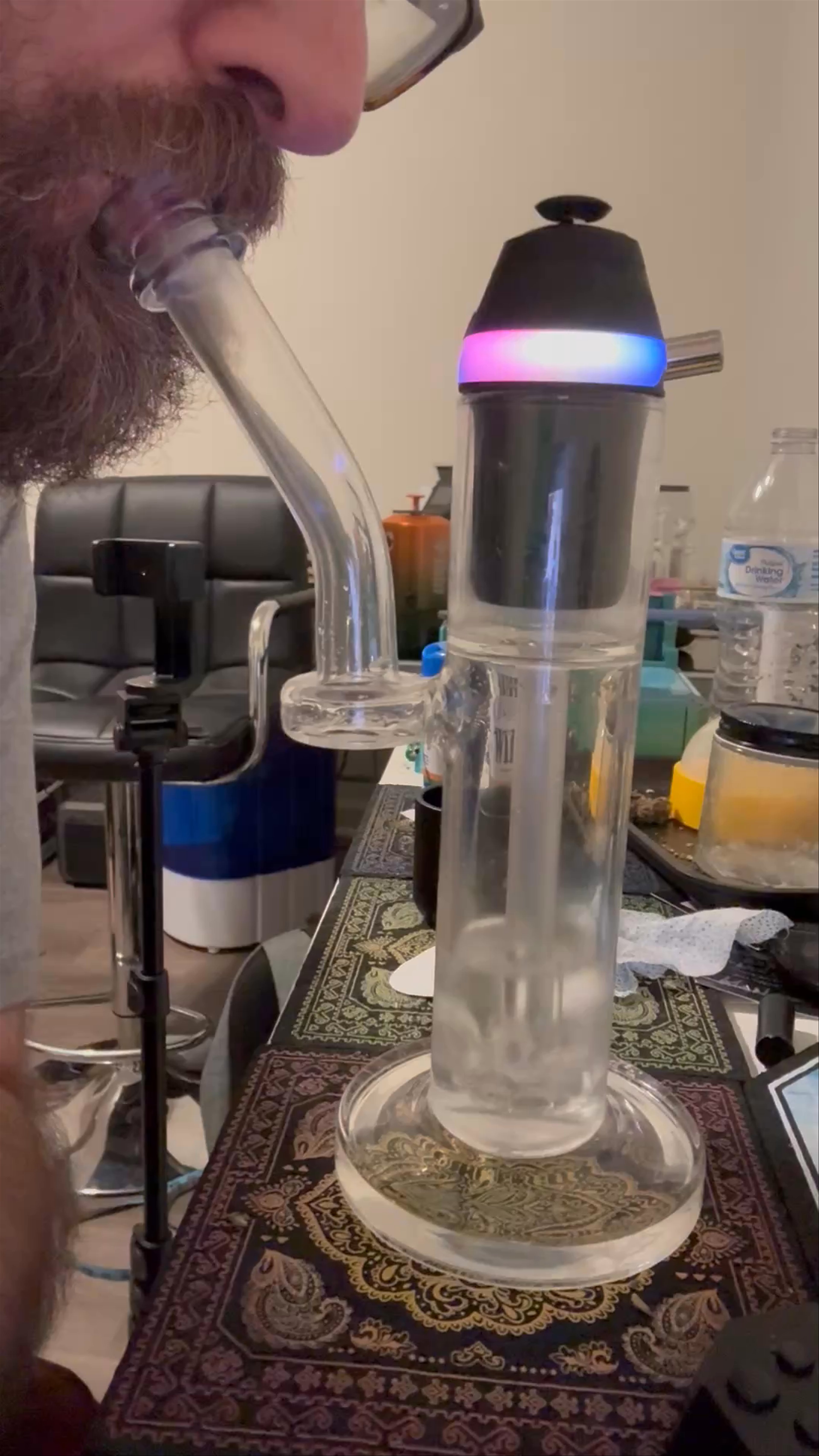 Preview pic of Puffco Proxy Core Kit with iridescent glass bubbler