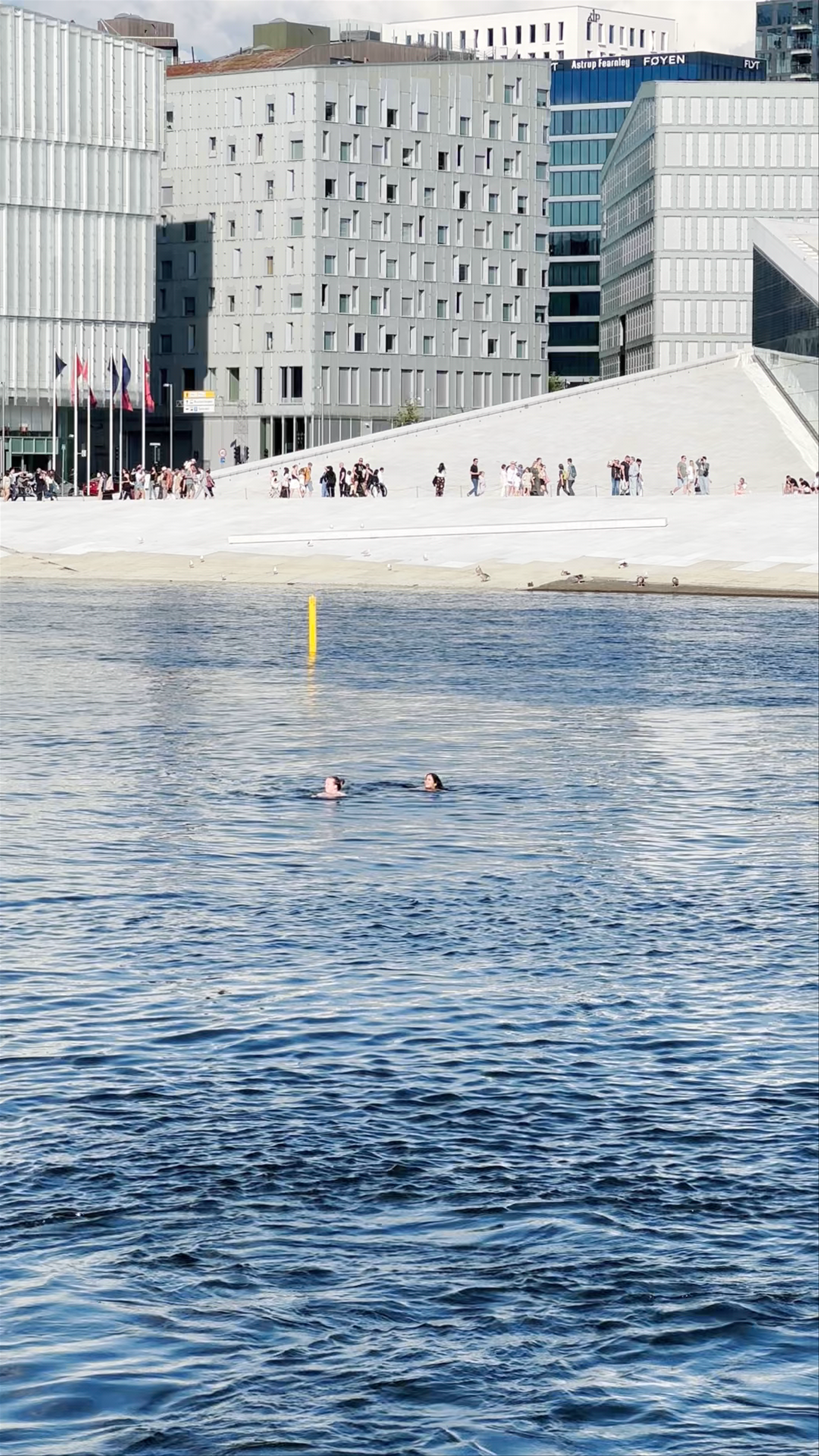 Summer Swim at Oslo Opera House Waterfront