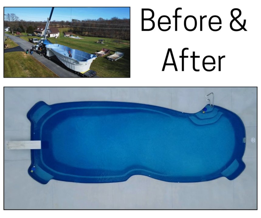 Flohr Pools - Before and After Inground pool installation done by the Flohr Pools Team! - Hot Tub & Pool Near Me - Hagerstown, Maryland
