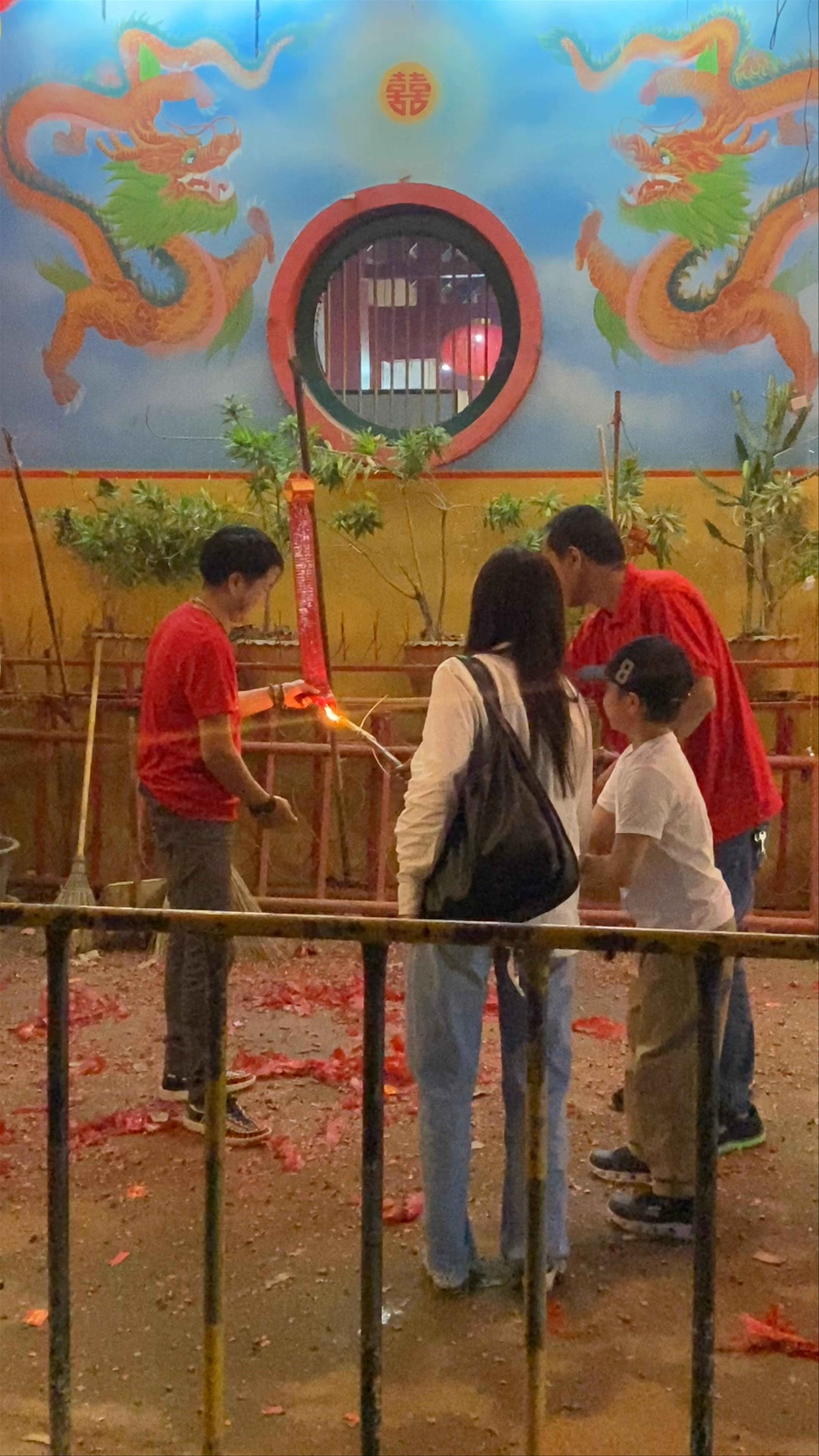 Vibrant Lunar New Year Firecracker Celebration in Chiang Mai Chinatown