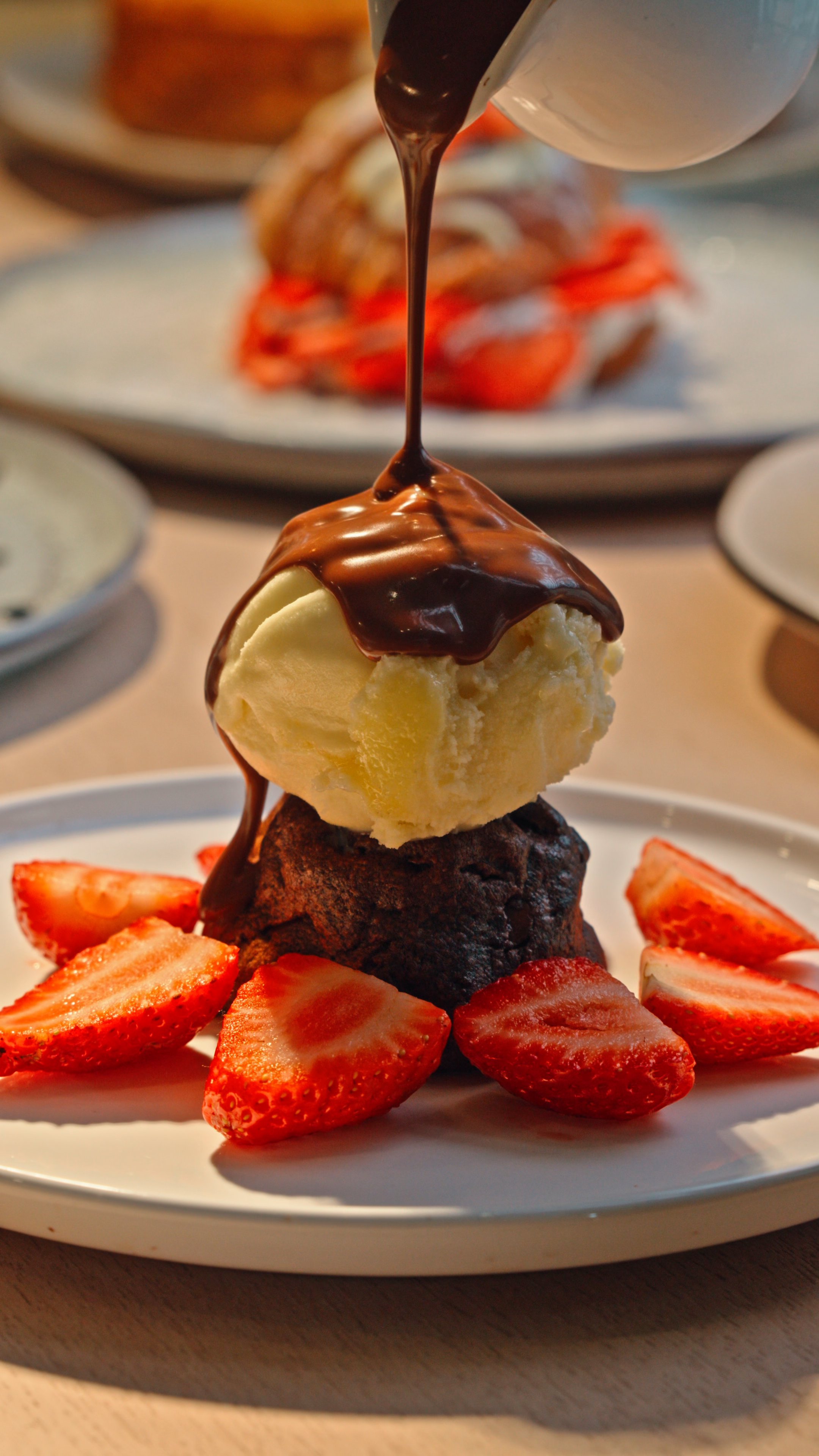 Petit Gateau Com Morangos