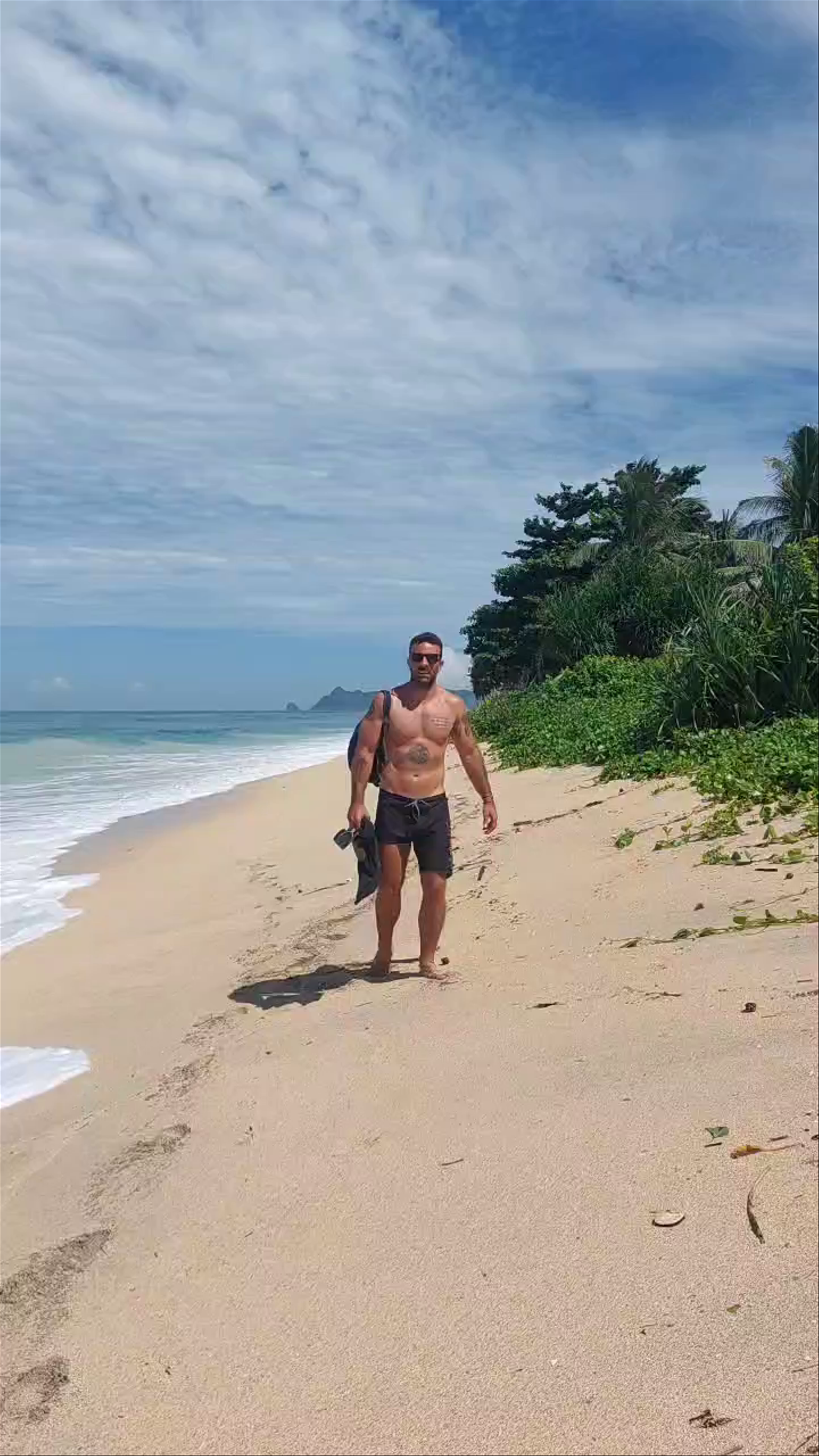 Serene Beach Walk at Pantai Serangan in Selong Belanak, Lombok
