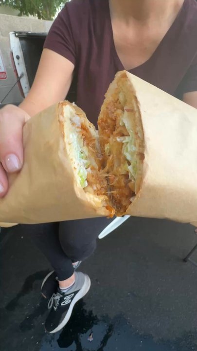Meat the Cheese - Cross section of the "Side chick". - Hot Dogs Near Me