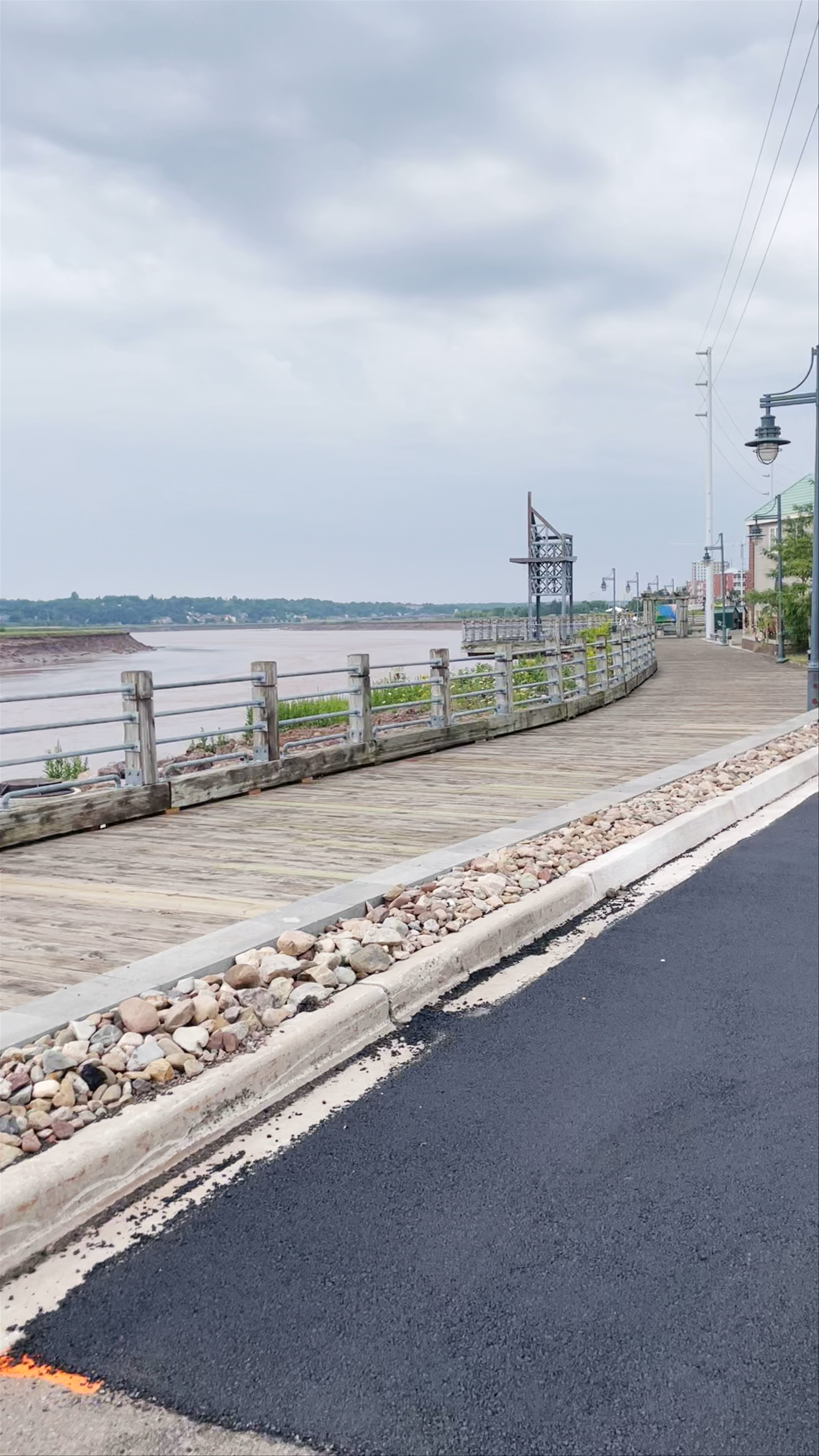 Peaceful Waterfront Boardwalk Walk in Moncton, New Brunswick