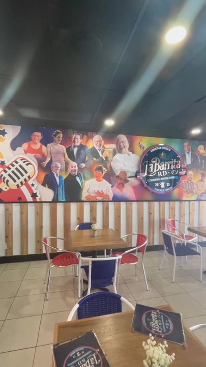La Barrita RD - Lots of artwork on the walls, famous Dominican musicians and figures. - Juice Bars & Smoothies Near Me - Margate, Florida