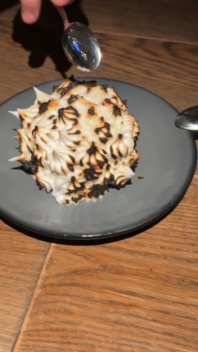 Urban Seafood Company - Inside the baked Alaska - Seafood Near Me - Plano, Texas