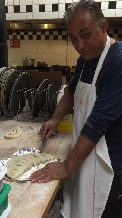 Dalia's Pizza - Upland - Owner making a calzone - Pizza Near Me - Upland, California