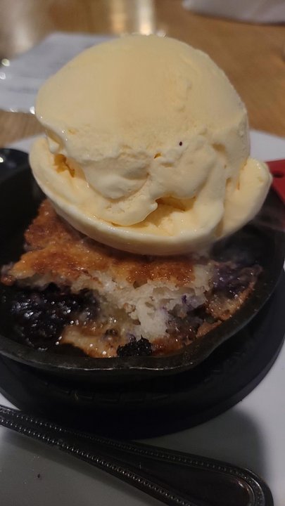 Mickey's Top Sirloin - Blueberry cobbler - Steakhouses Near Me - Denver, Colorado