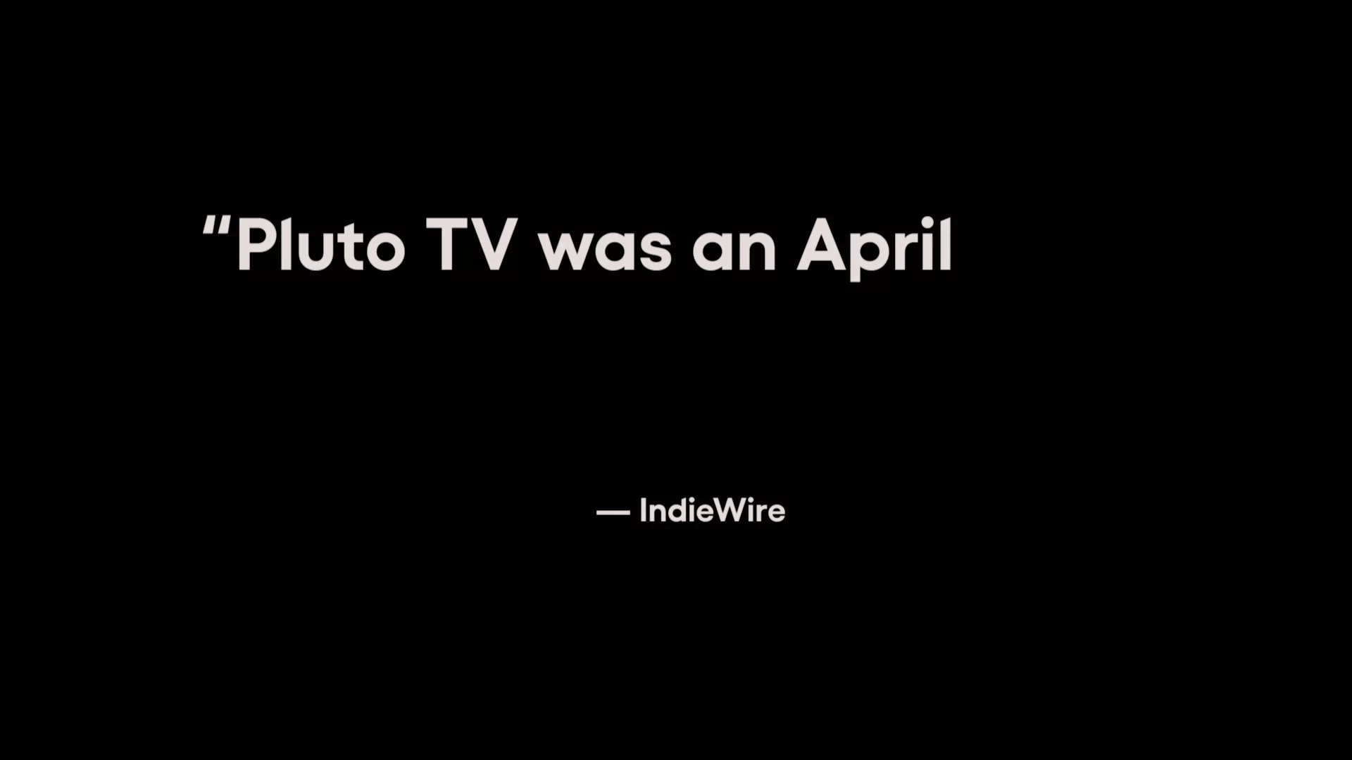 Frame from PlutoTV 10th Anniversary Brand Spot