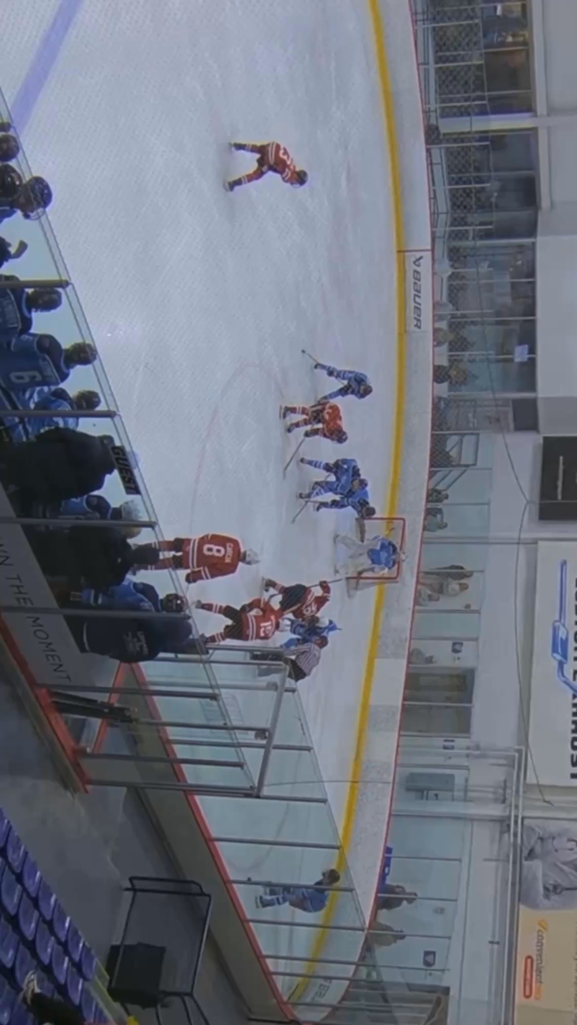Center #88 winning faceoffs and saving goals.