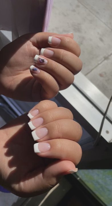 Lavender Nails - Both my hands. - Nail Salons Near Me - San Jose, California
