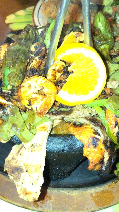 Los Corrales - Sizzling molcajete. It's so good, you don't care that it's still boiling! =O - Mexican Near Me - Show Low, Arizona