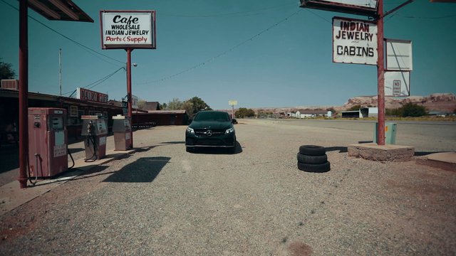Entering a gas station