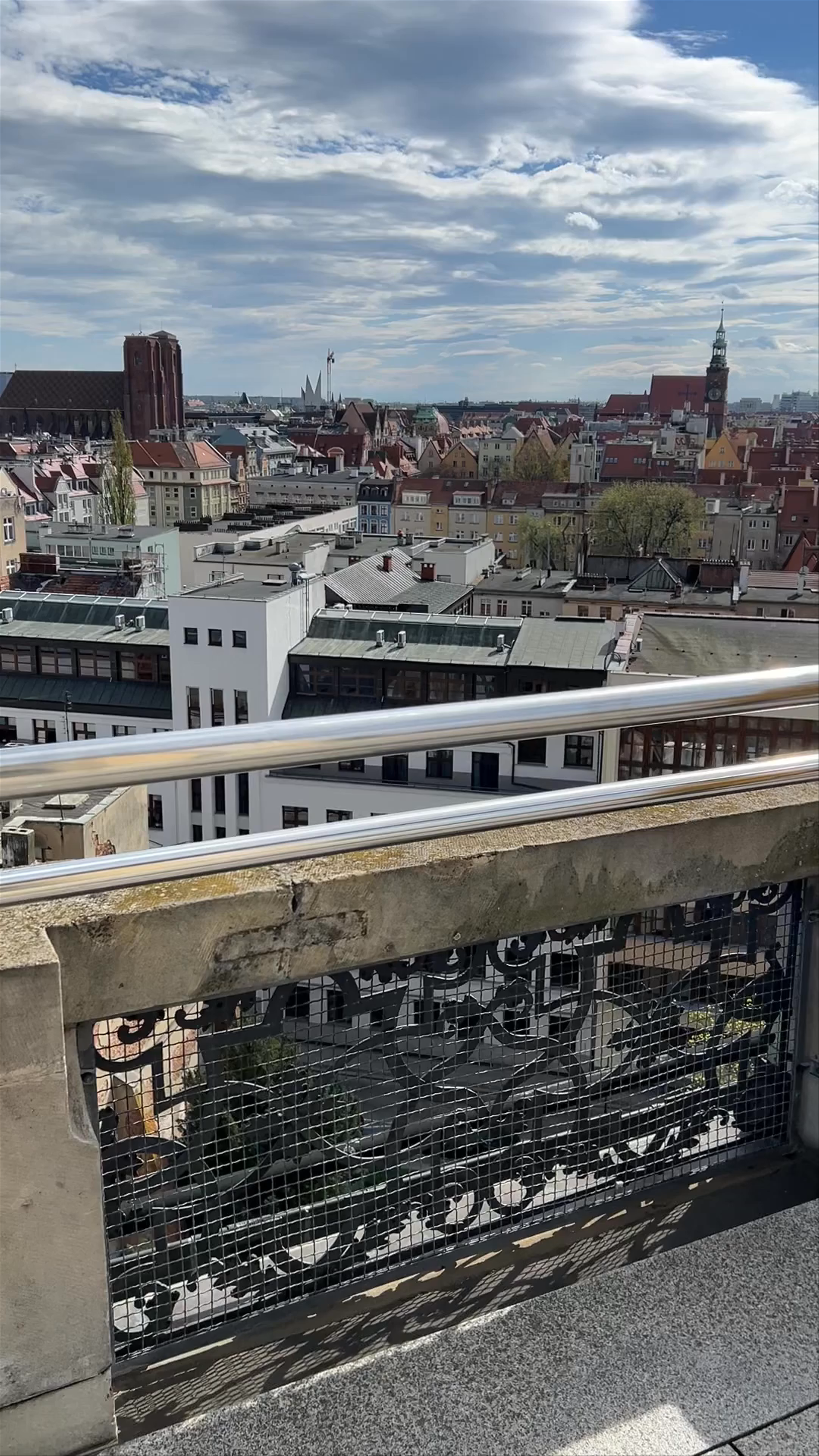 Panoramic Cityscape from the Mathematical Tower at Wrocław University