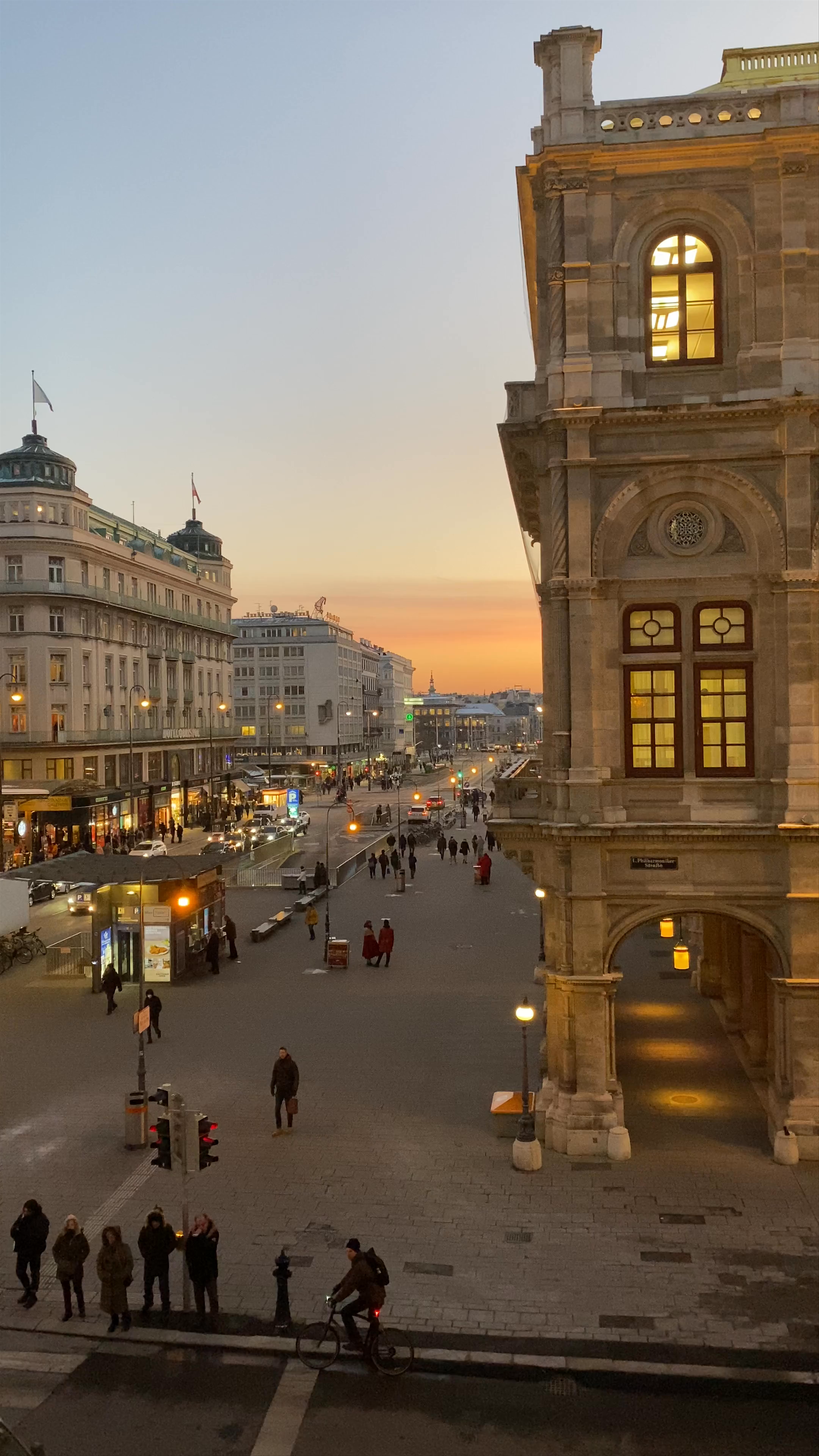 Evening Elegance at Hotel Sacher and Philharmoniker Straße, Vienna