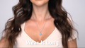 Triangle Blue Spinel Necklace with Larimar