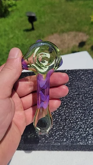 Preview pic of Absinthe,  star gazer and purple lollipop color drip spoon