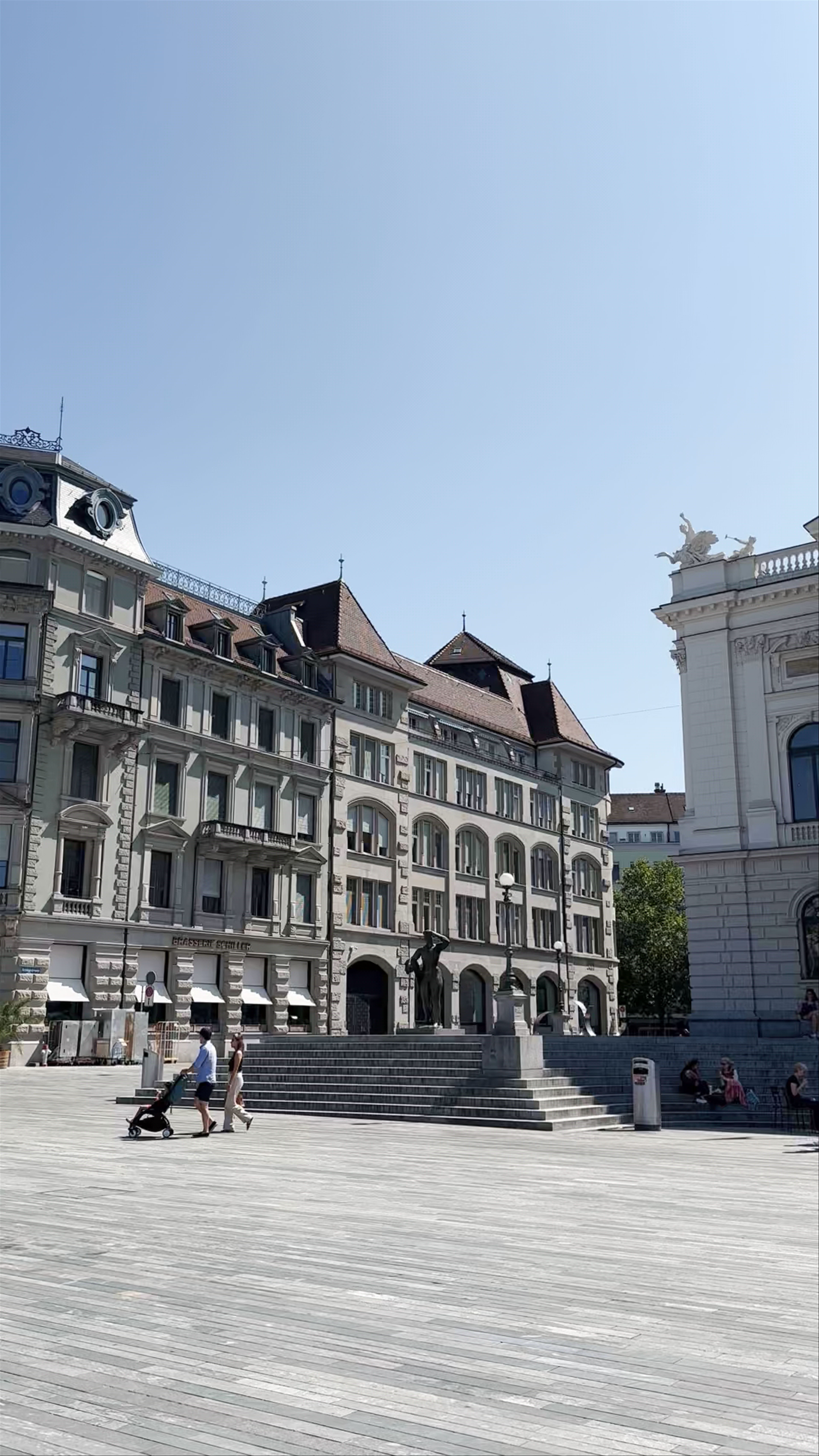 Sunlit Serenity at Zürich Opera House Square