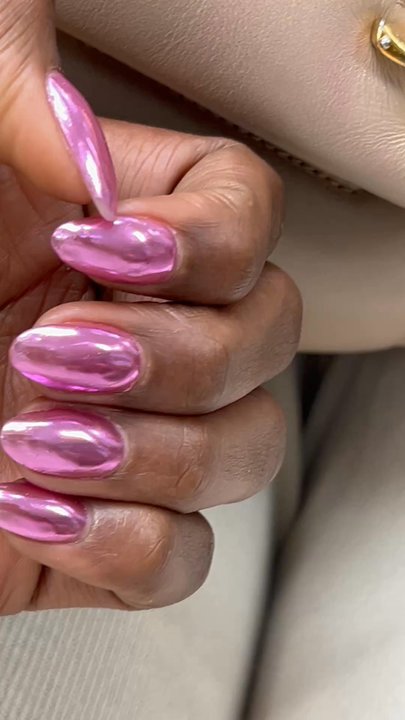 Ombre Nails - A chrome I did and this was the result day of - Hannah did it - Nail Salons Near Me - Miami Gardens, Florida