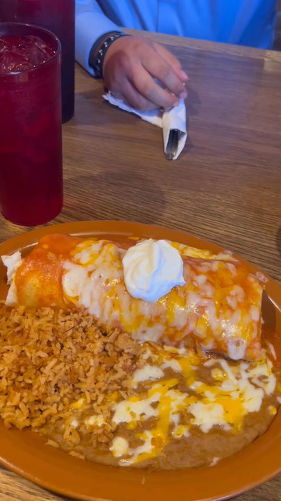 Pancho & Lefty's - I got a supposedly shrimp enchilada which it just looked like a big burrito - Mexican Near Me - St George, Utah