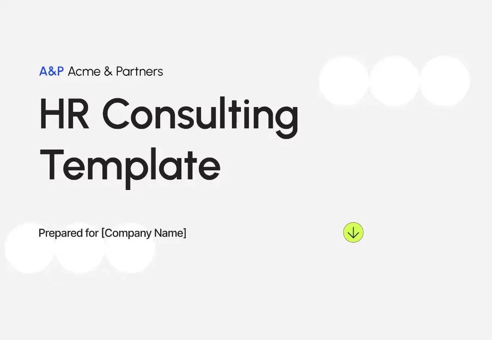 Preview of HR Consulting Proposal Template