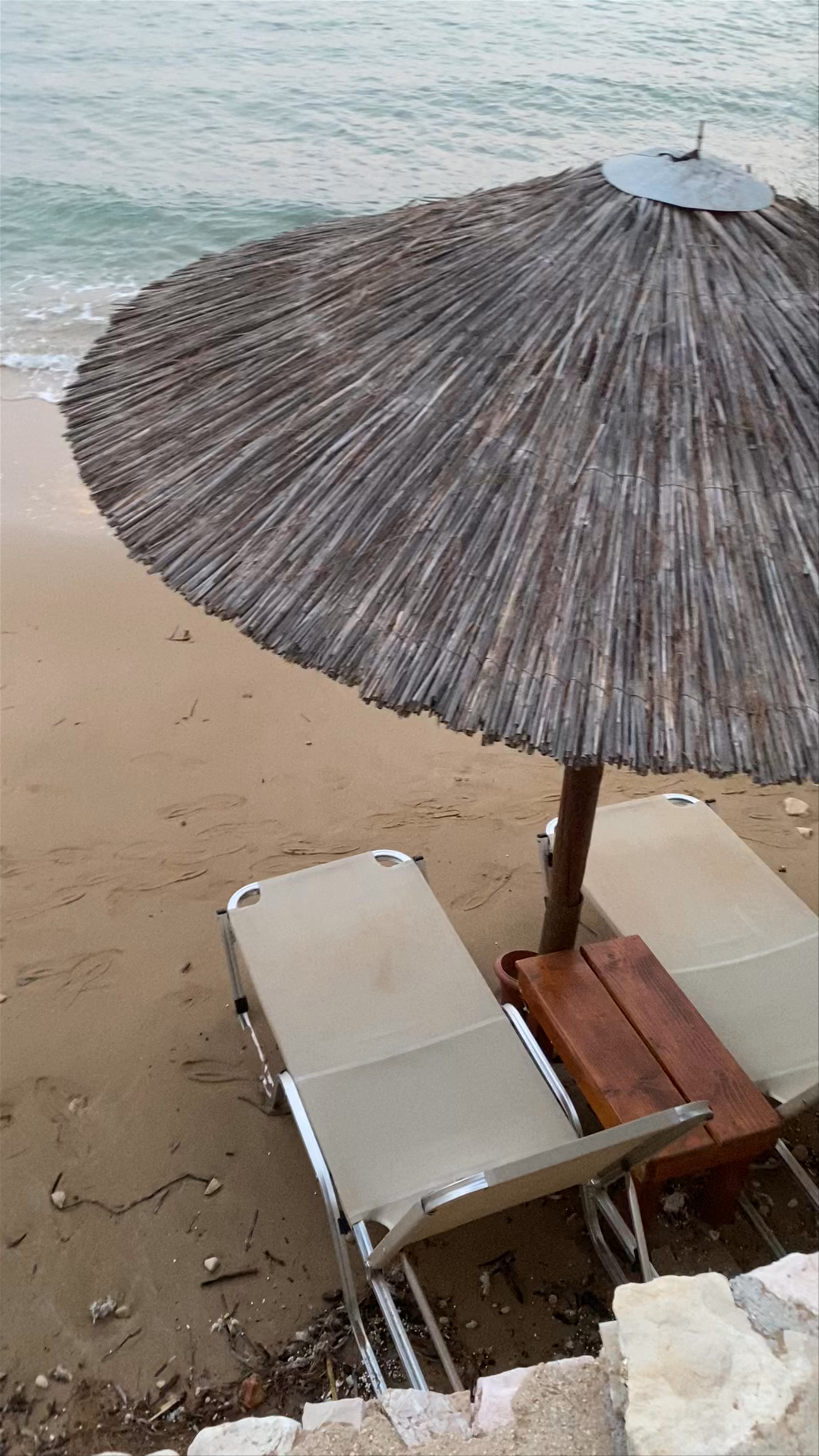 Serene Beach Escape at Milia Cafe Bar, Chrisi Milia, Greece
