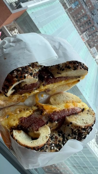 The Lox - The cheese pull! - Breakfast & Brunch Near Me - Columbus, Ohio