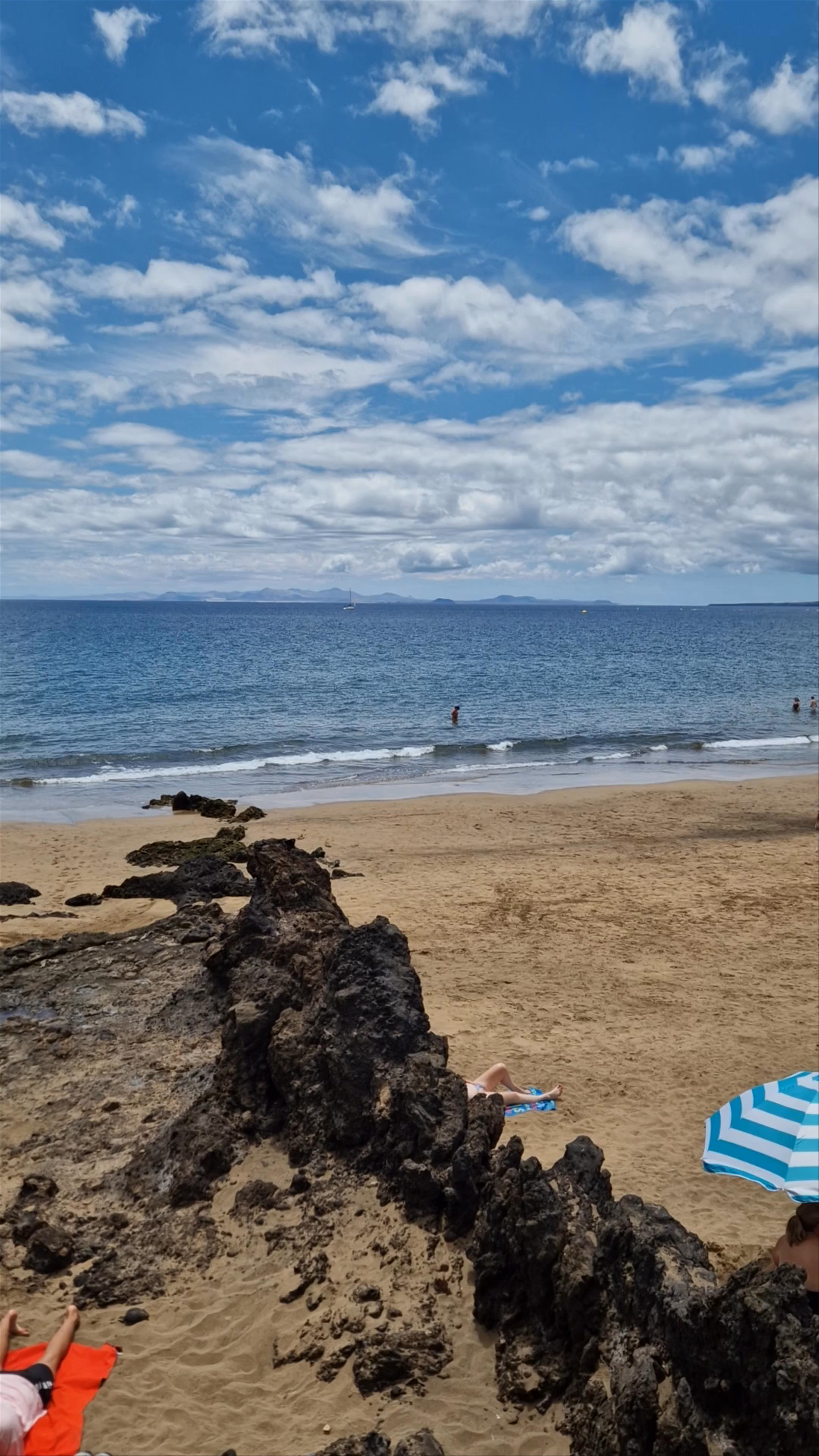 Sun-soaked Tranquility at Playa Grande Beach, Puerto del Carmen