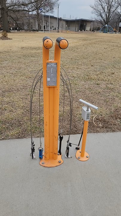 Olathe Community Center - Bike tools & air pump along trail - Recreation Centers Near Me - Olathe, Kansas