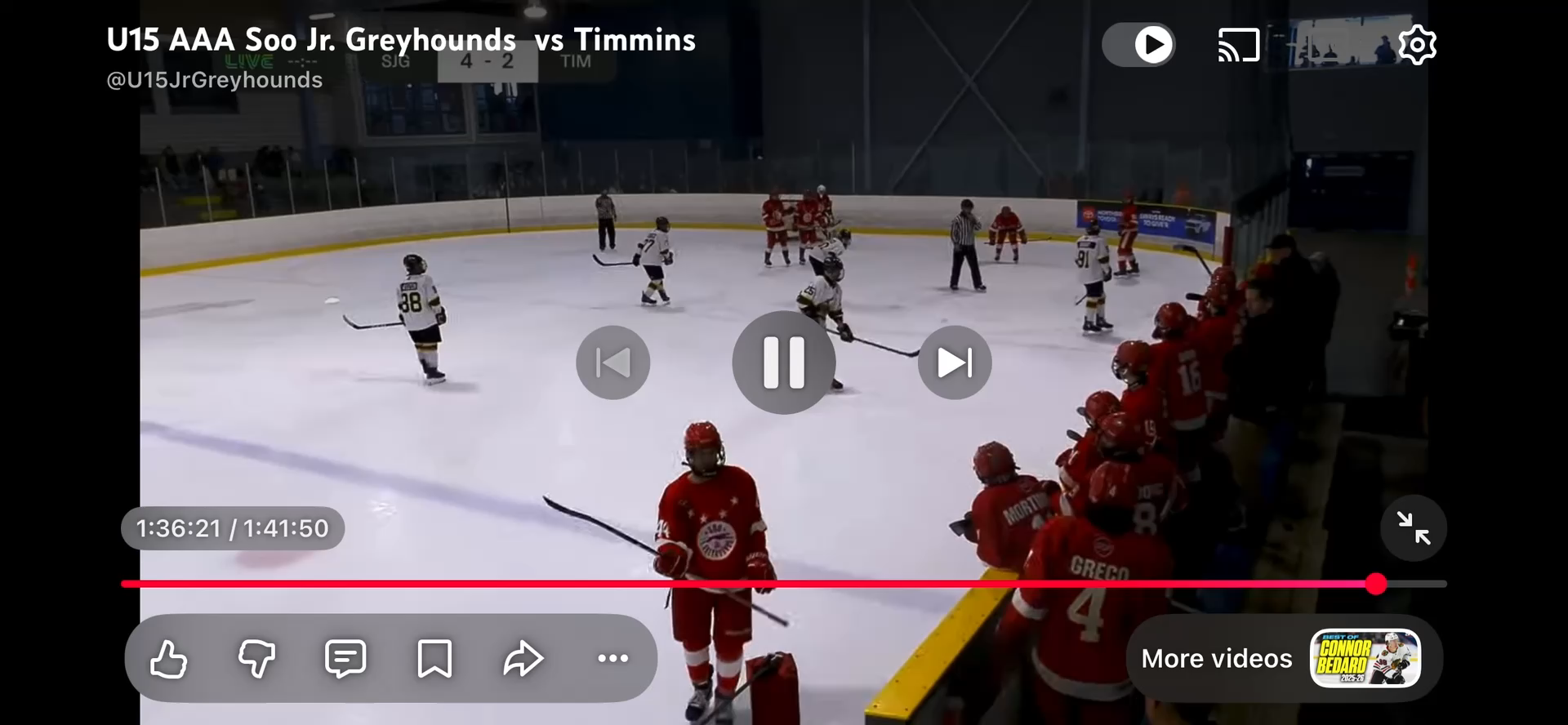 Jackson Smart’s late goal in the third period to put the pressure on U15 AAA