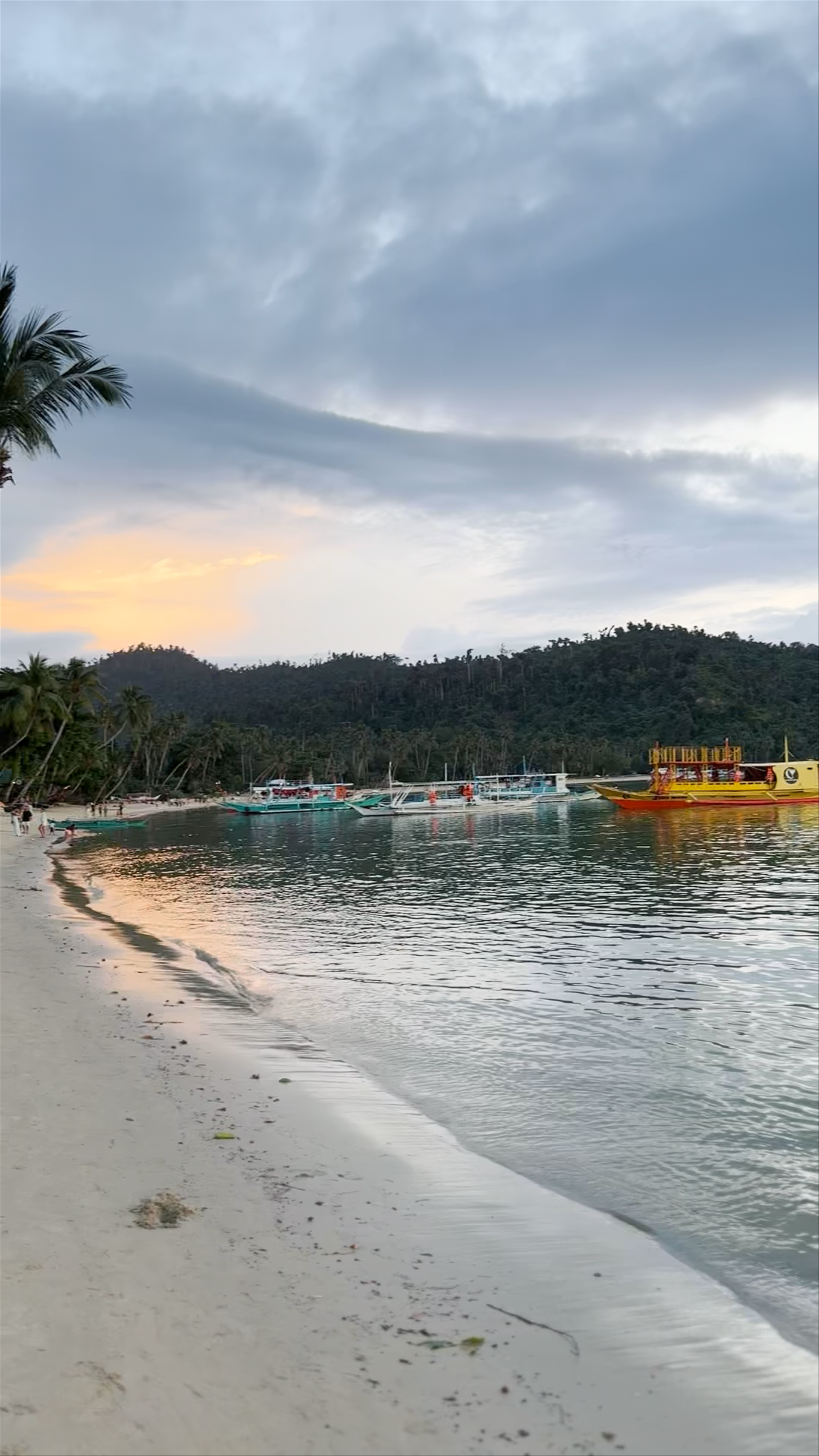Serene Sunset at Ausan Beach Front Cottages and Restaurant, Port Barton, Palawan