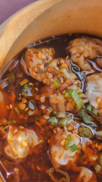 Bingz Crispy Burger - Chili oil pork wontons - Burgers Near Me - Markham, Ontario