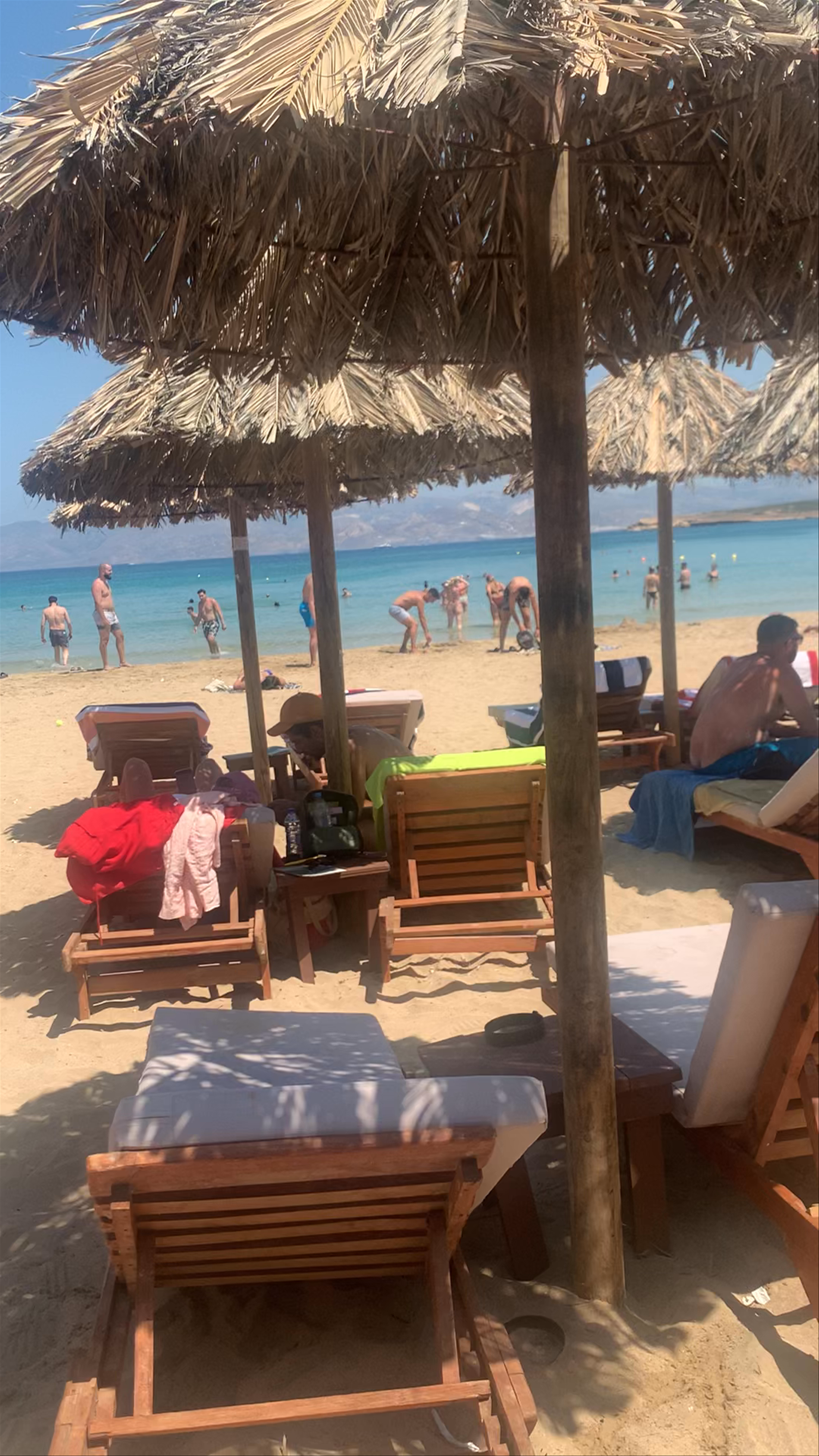 Santa Maria Beach Relaxation on Paros Island, Greece