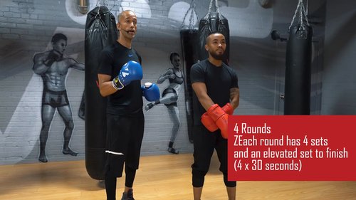 Elevated heavy bag HIIT session 2
