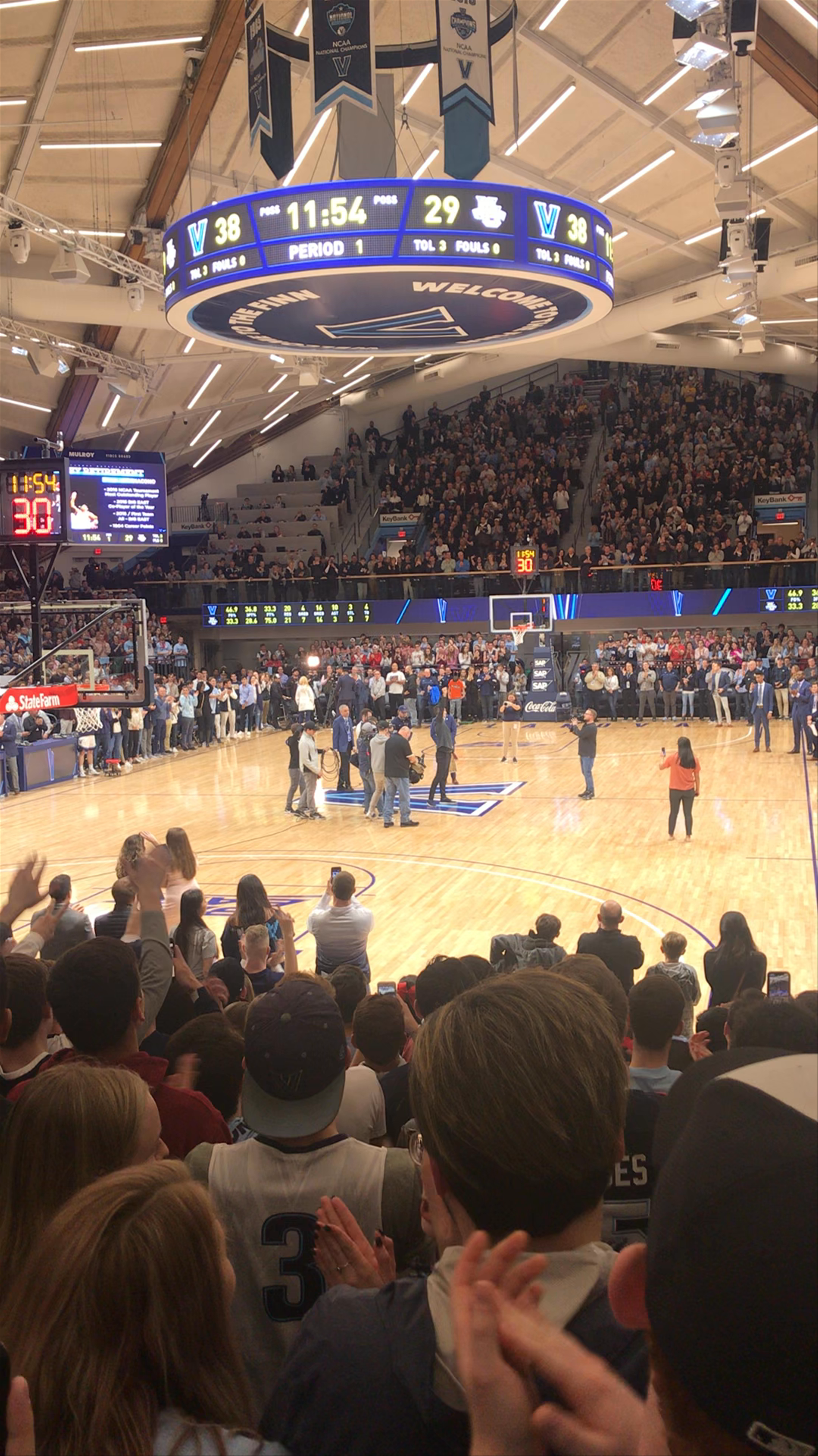 Electrifying College Basketball Game at The Finneran Pavilion, Villanova
