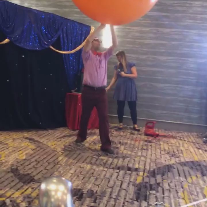 Smarty Pants - Smarty Pants climbs into a giant balloon at a recent birthday party.  Ask about this amazing upgrade to your birthday party package! - Clowns Near Me