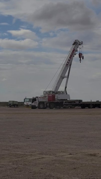 Allison Crane and Rigging - Crane ready to move in and rig up coil unit. - Crane Services Near Me - Pecos, Texas