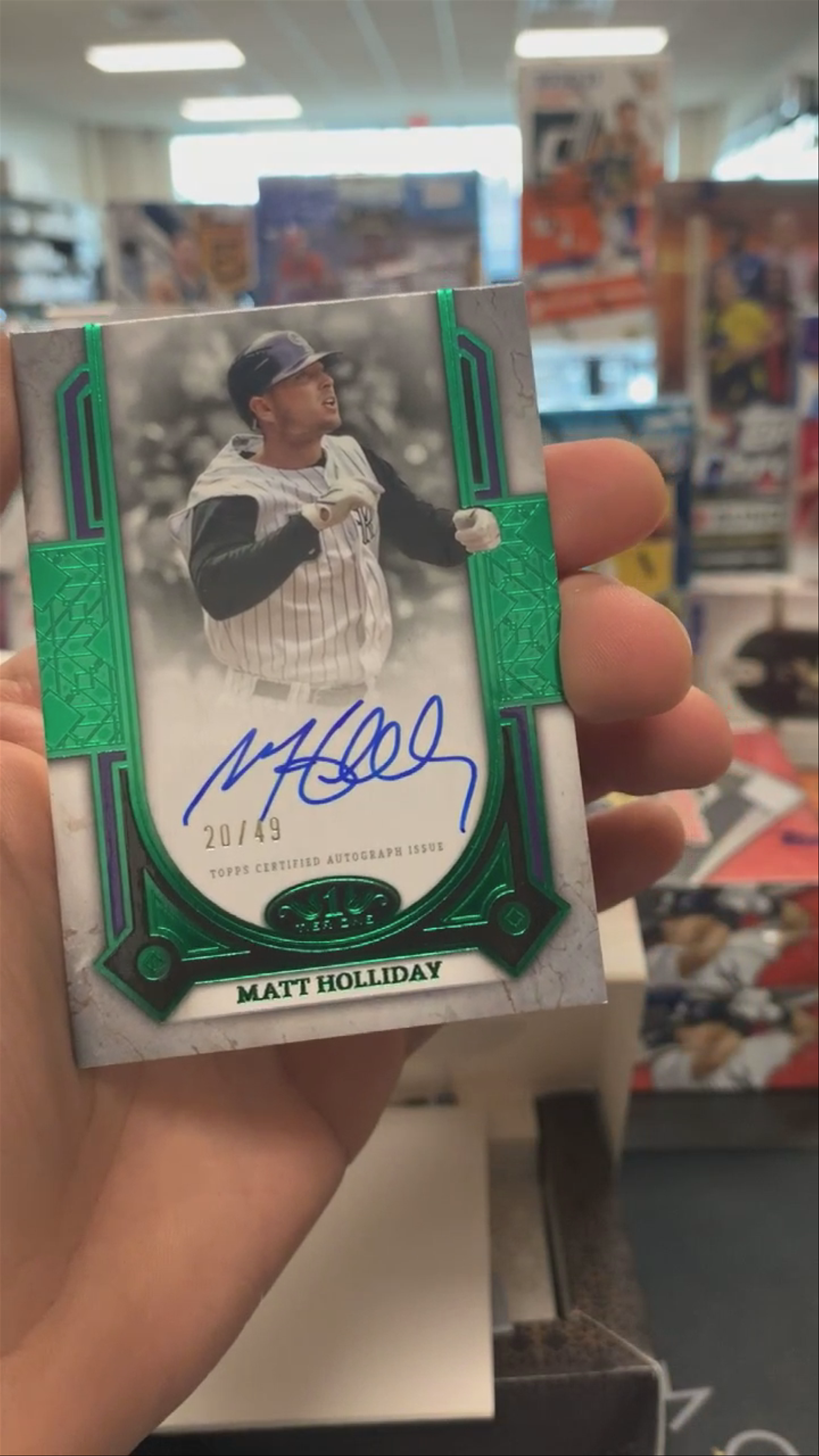 Matt Holiday On Card Auto Banger!