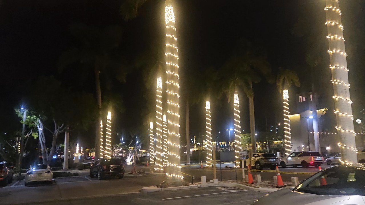 T Michaels - Amazing lighting in parking area. - Steakhouses Near Me - Naples, Florida
