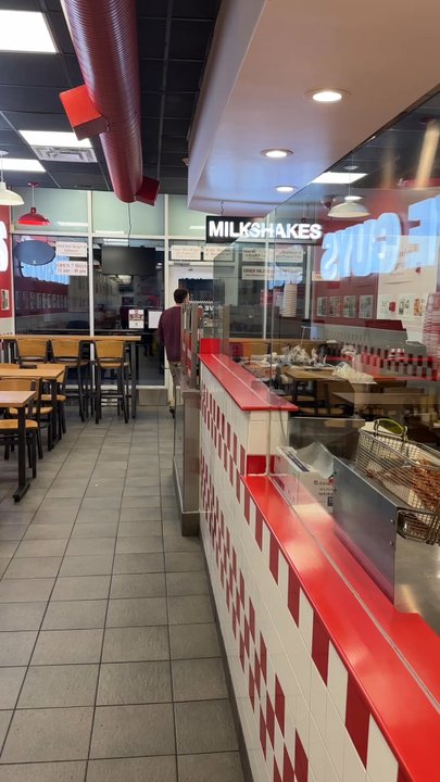 Five Guys - Quick view of the kitchen: - Burgers Near Me - Fresh Meadows, New York
