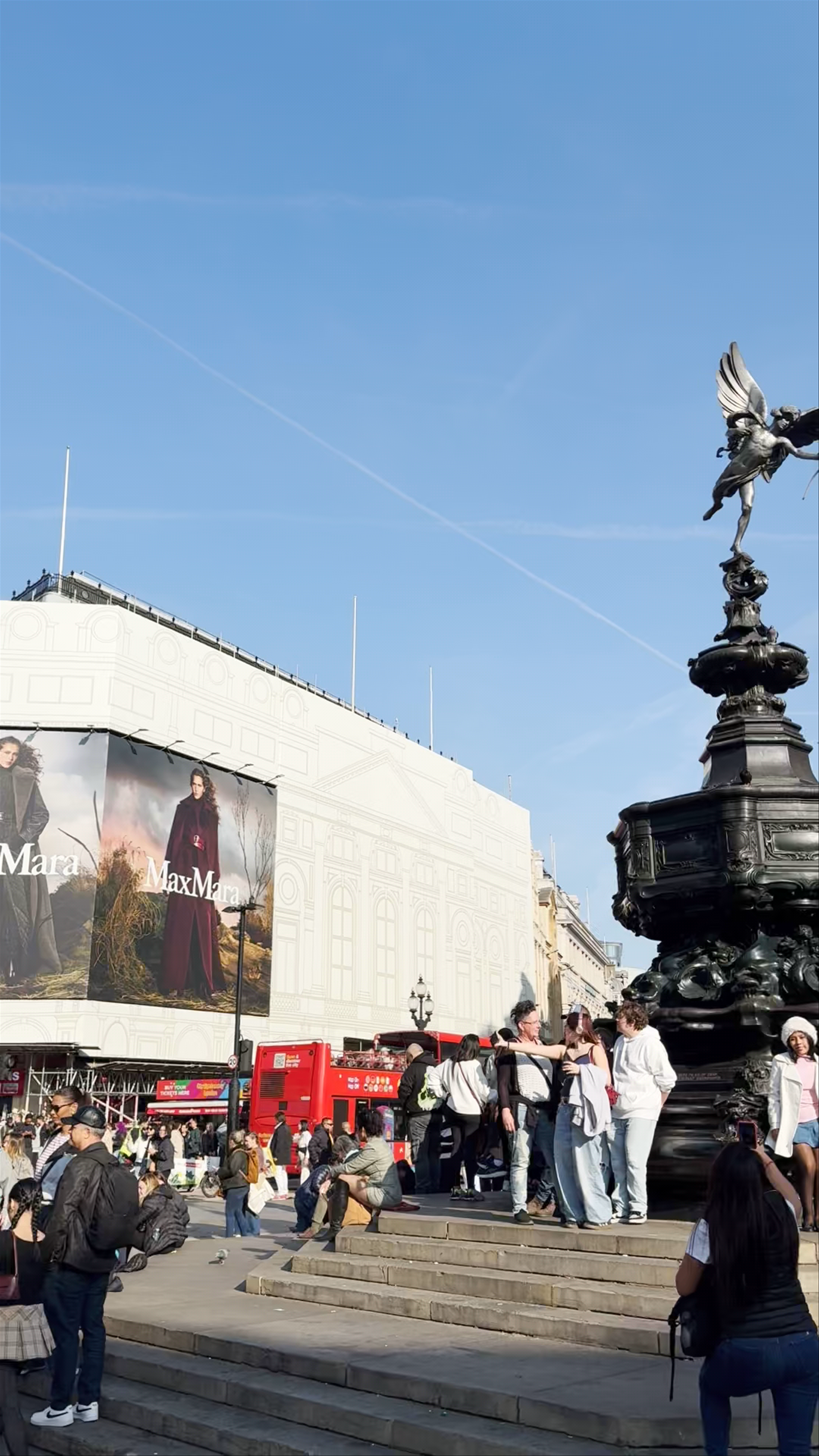 Vibrant Moments at Shaftesbury Memorial Fountain, Piccadilly Circus, London
