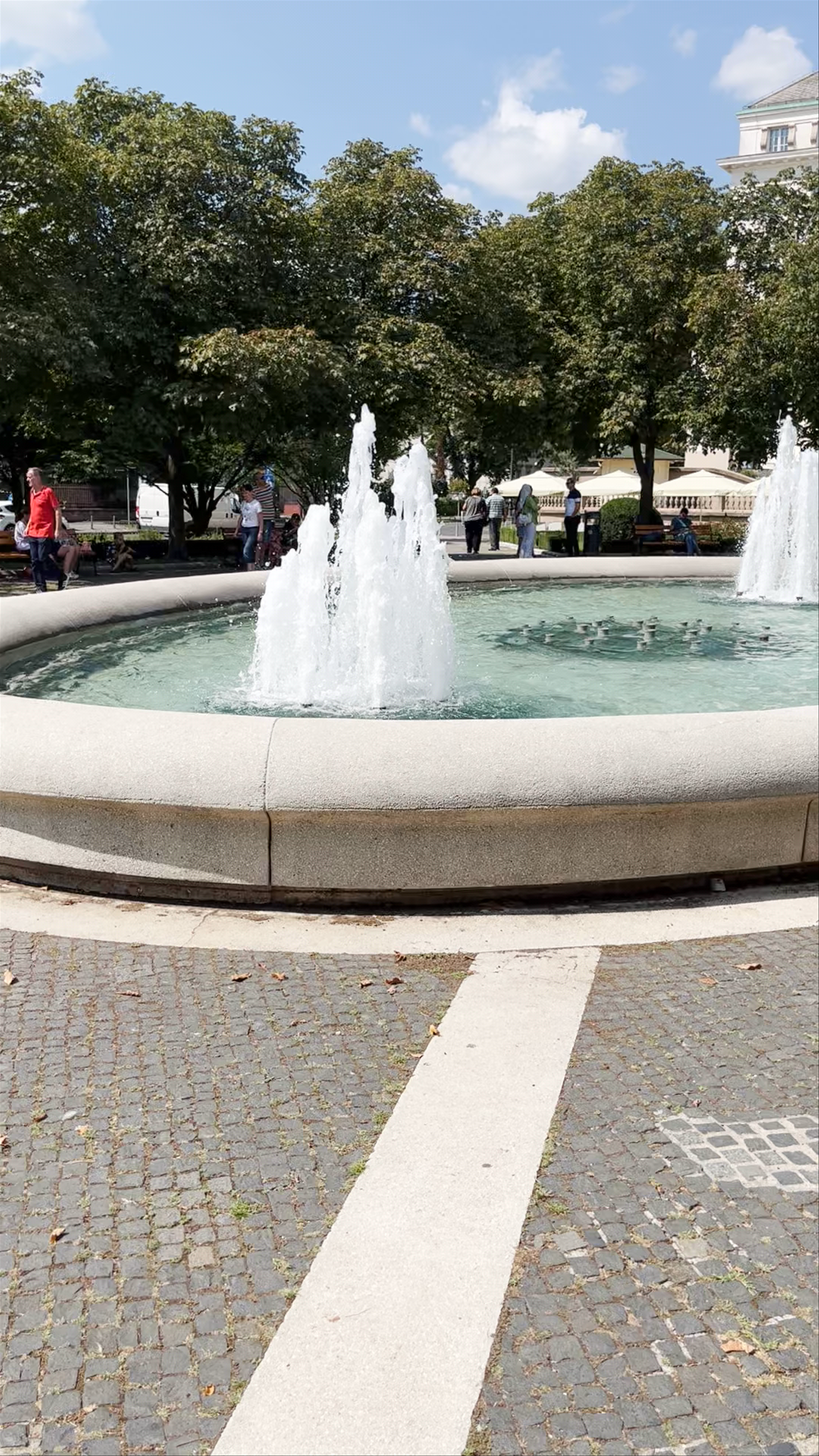 Serene Fountain at Hotel Esplanade Zagreb - A Quiet Urban Oasis