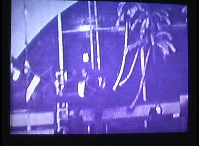 An aerialist performs a high-altitude routine on a trapeze swing within a dimly lit circus arena. The performer executes maneuvers while suspended above the ground during the exhibition.