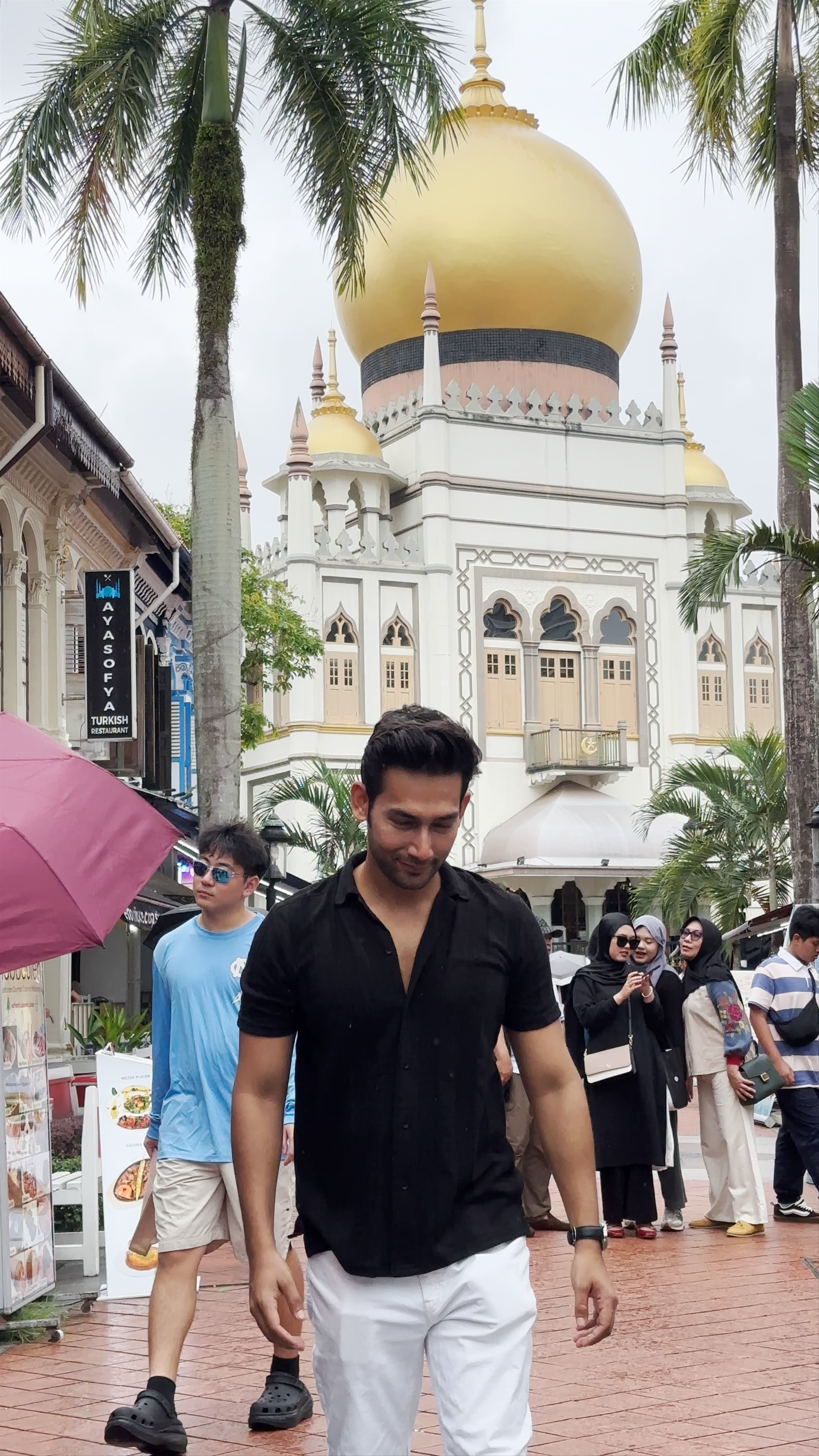 Vibrant Street Life at Sultan Mosque, Muscat Street, Singapore