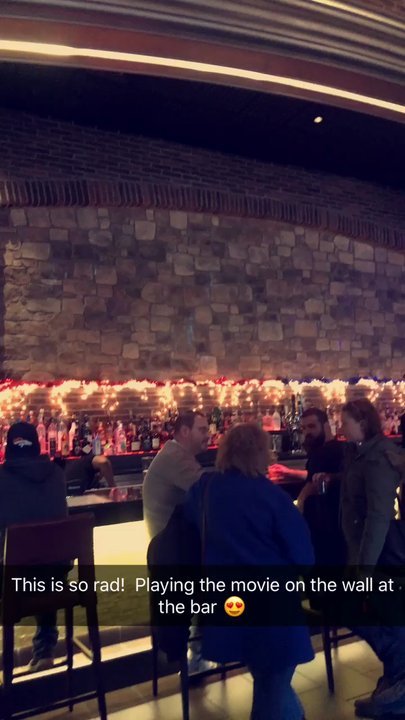 CMX CinéBistro Stony Point - They even had Star Wars The Force Awakens playing on the wall behind the bar - Cinema Near Me - Richmond, Virginia