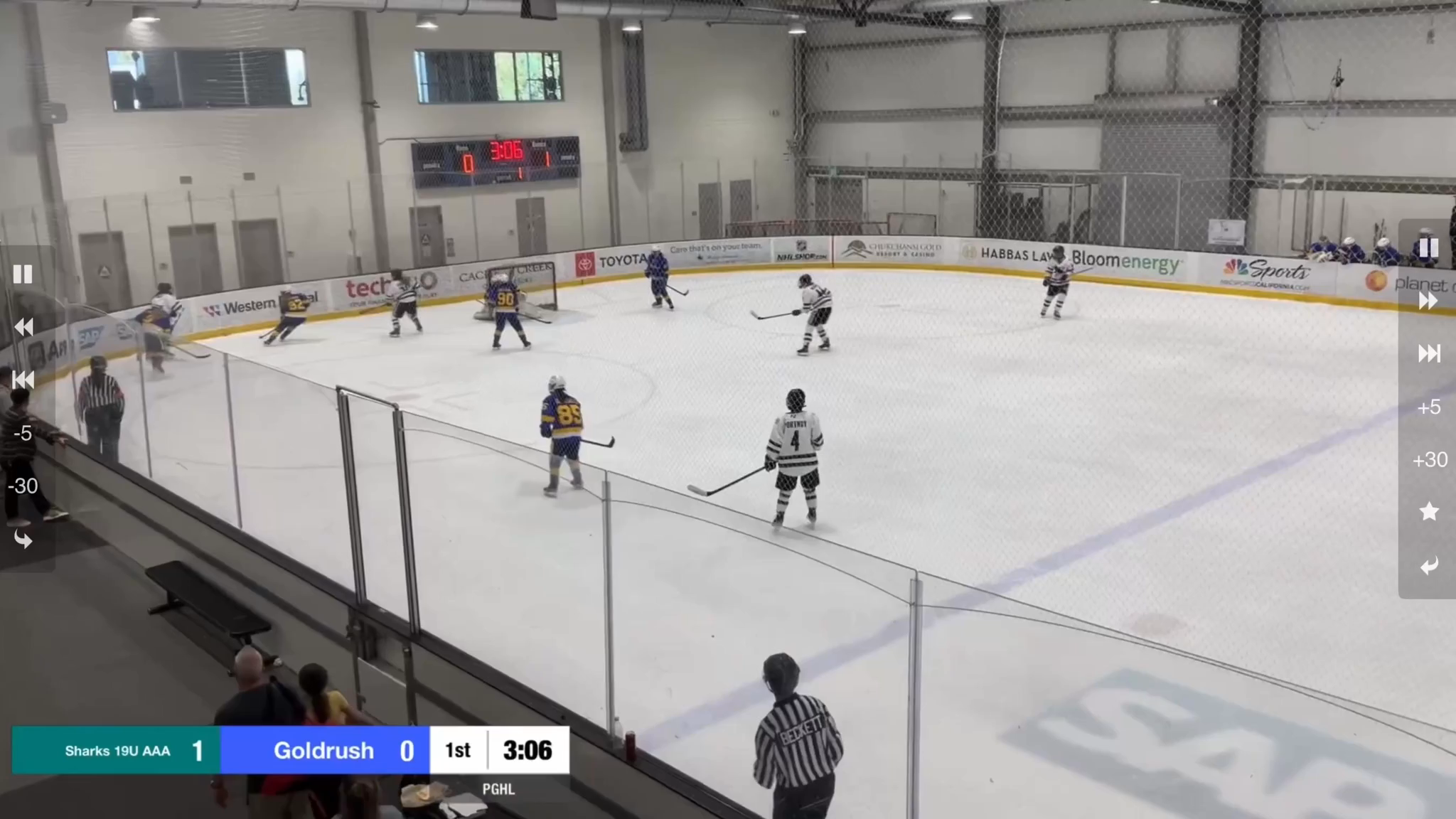 Goldrush vs. 19u AAA Sharks