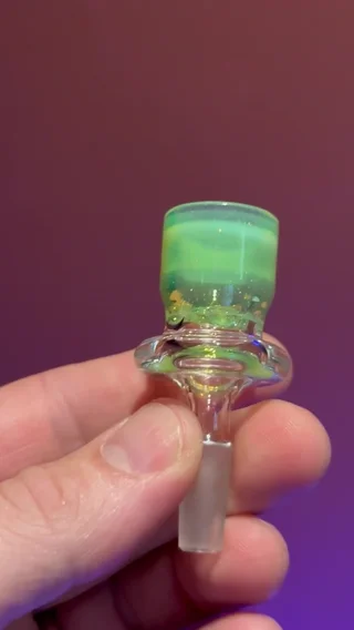 Preview pic of Ashme Green Slyme Ball Vape Diffuser Bowl (10mm)