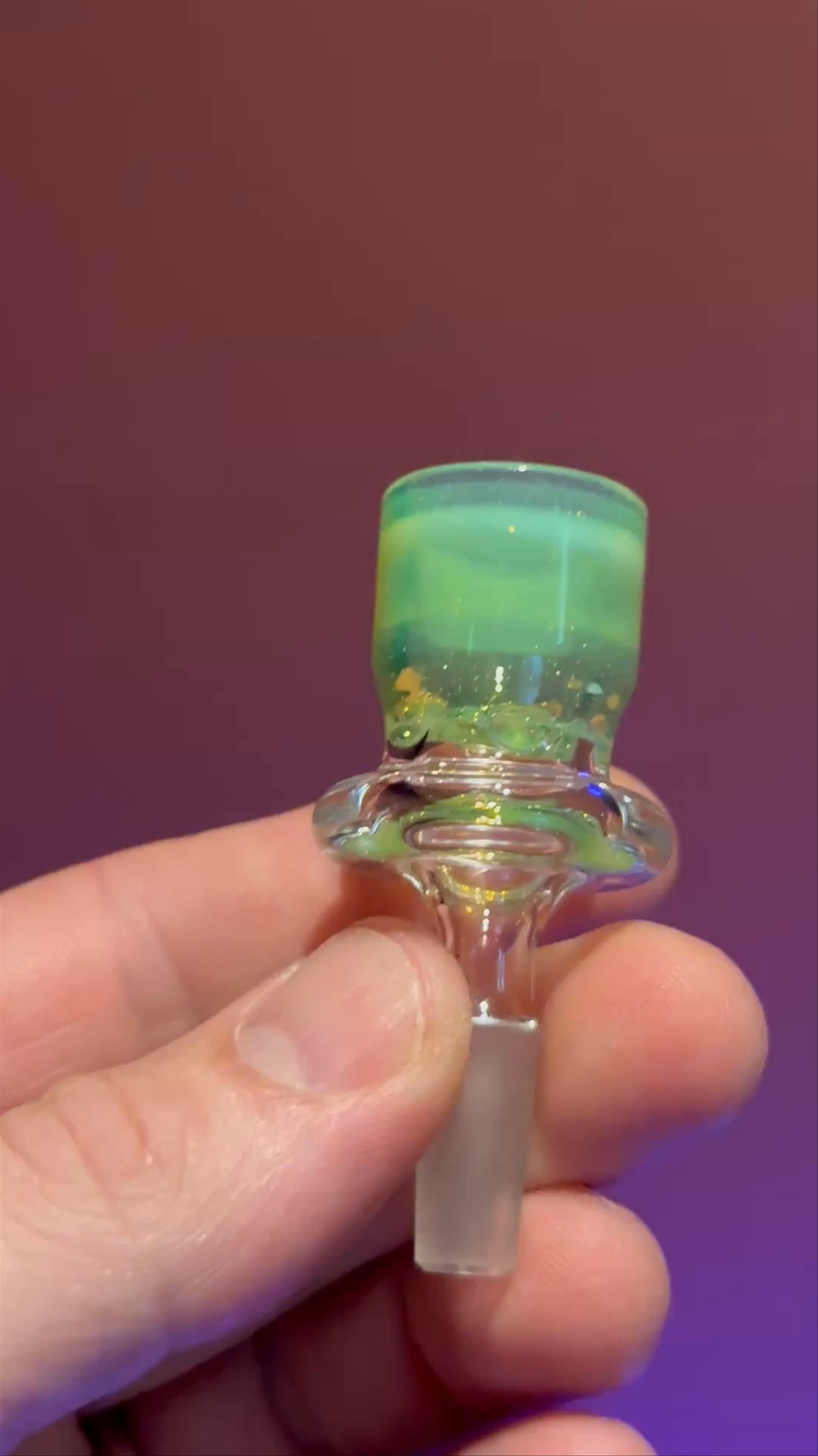 Preview pic of Ashme Green Slyme Ball Vape Diffuser Bowl (10mm)