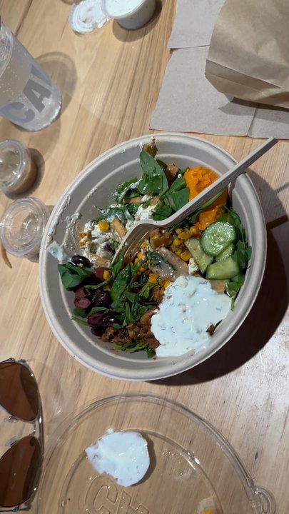 CAVA - got the Greek on my spouse did also with the spicy chicken. My chicken was tad too chewy/overcooked - Salad Near Me - Charlotte, North Carolina